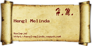 Hengl Melinda névjegykártya